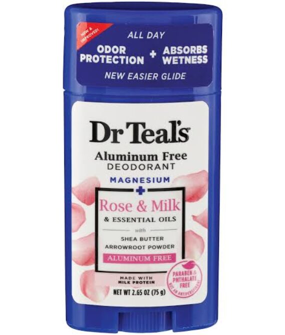 Dr Teals Rose & Milk Aluminum Free Deodorant