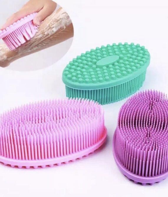 Silicone Body Brush Shower Scrubber with Shower Gel Dispenser