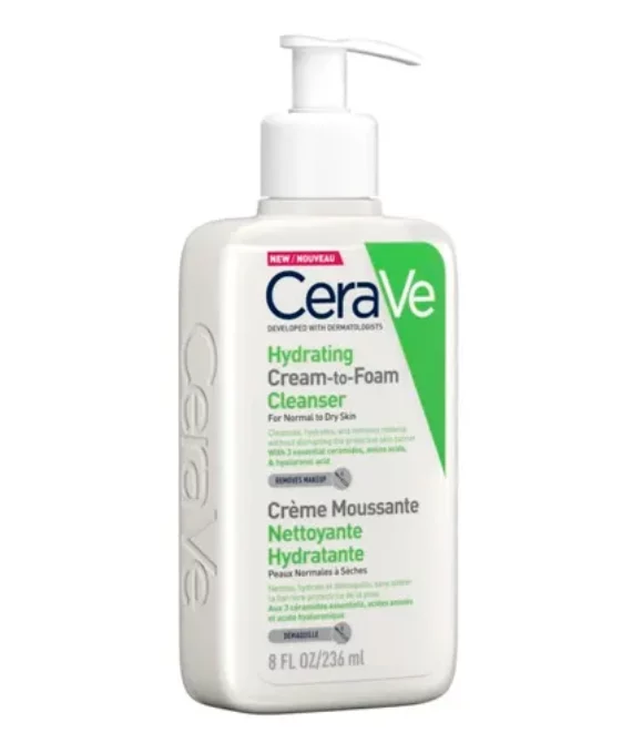 Cerave Hydrating Cream to Foam Cleanser